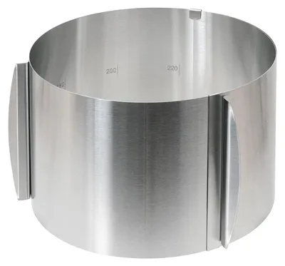 Produktbild von wenco verstellbarer Tortenring mit Skala, 15cm Höhe, verstellbarer Kuchenring mi