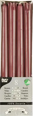 Produktbild von 870x PAPSTAR Leuchterkerzen Ø 2,2 cm creme aus 100 % Stearin | Packung (8 Stück)
