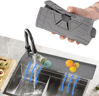 Produktbild von Azomor® Flexibles Silikonmatte für Küche und Bad mit Wasserablauf