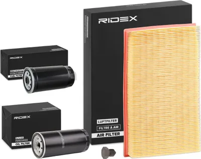 Produktbild von RIDEX Filterset Inspektionspaket Filtersatz für AUDI 80 Limousine (8C2, B4) 80 Avant (8C5, B4)