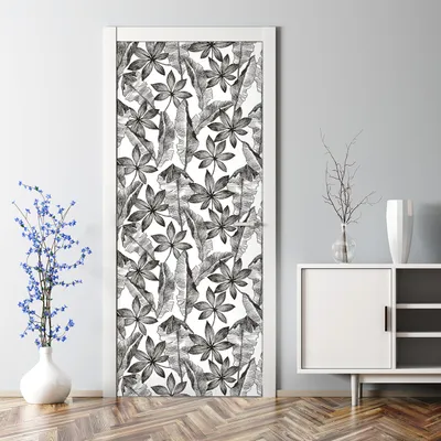 Produktbild von Dekorative Türposter Klebefolie selbstklebend Wandaufkleber tropische Blätter 85 x 200 cm