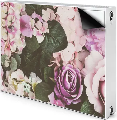 Produktbild von Magnet Heizung Verkleidung Abdeckung Heizung Heizkörperabdeckung 80x60 cm  - Barock, Blumen