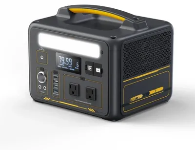 Image de Centralélectrique portable - Générateur d'électricité - 299 Wh - Batterie LiFePO4 - Puissance de pointe : 1200 W - Noir et jaune