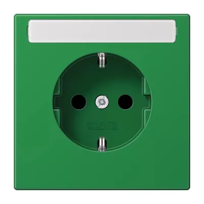 Produktbild von Jung LS1520BFNAGN SCHUKO Steckdose mit Schriftfeld 9x58mm