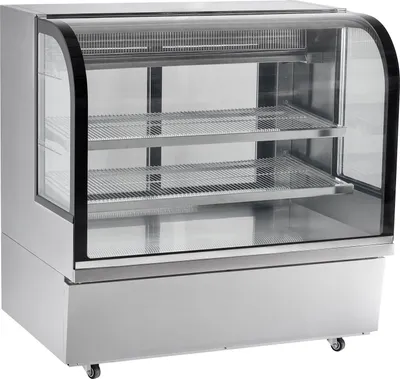 Immagine prodotto di SucceBuy vetrina refrigerata, 18 Cu.Ft./505L per panetteria, 2 ripiani, acciaio inox + vetro temperato