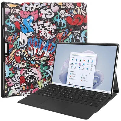 Immagine prodotto di Per Microsoft Surface Pro 9 3folt Wake UP Smart Cover Case Motif 1 Custodia Sleeve
