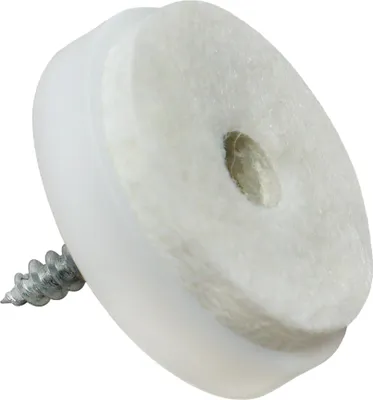 Produktbild von Adsamm® | 100 x Filzgleiter mit Schraube | Ø 28 mm | Weiß | rund | Möbelgleiter zum Schrauben in von Adsamm®