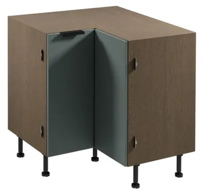 Produktbild von Eckunterschrank Kücheneckschrank Eckschrank mit Innenboden Küchenschrank