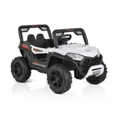 Produktbild von Moni Kinder Elektroauto Buggy UTV 5588 Fernbedienung MP3 Gurt 2 Motoren Lichter weiß