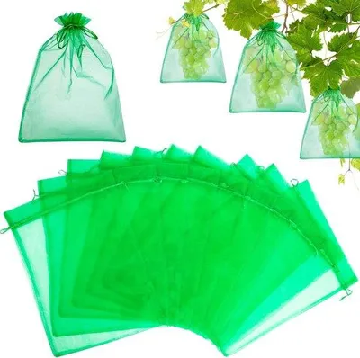 Produktbild von Famanu Schutzsäcke für Trauben 30 x 40 cm - Mit Zugband zum Schutz vor Insekten und Vögeln