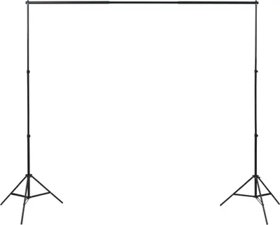 Produktbild von vidaXL Fotostudio Set 3 Baumwolle-Hintergründe Rahmen verstellbar 3x5m