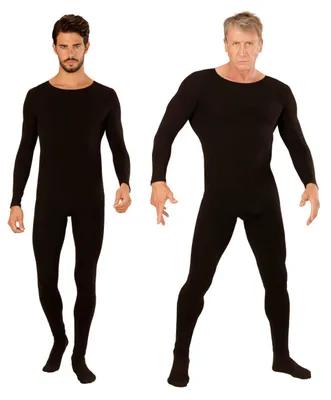 Produktbild von Schwarzer Herren Body – Bodysuit Kostüm Unteranzug – Stretch Ganzkörperanzug S/M M/L XL/2XL – Fasching Karneval Halloween Größe: S/M
