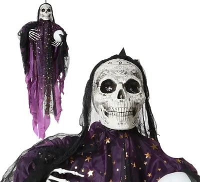 Immagine prodotto di Decorazione Halloween scheletro 180 x 80 x 16 cm strega