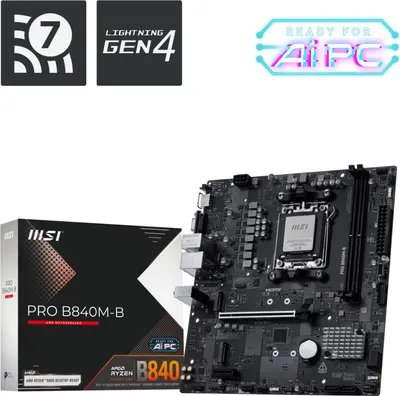 Zdjęcie produktu dla MSI PRO B840M-B - Płyta główna - mATX