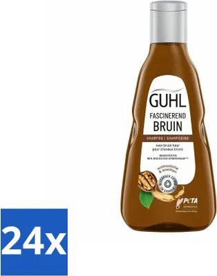 Productafbeelding van Guhl - Shampoo - Colorshine Bruin - 250 ml - Voordeelverpakking - 24 stuks