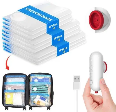 Zdjęcie produktu dla Wodoodporny zestaw akcesoriów podróżnych, 4 sztuki, zamykane woreczki próżniowe z TPU z wodoodpornym zamknięciem klasy IPX8