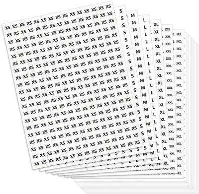 Produktbild von Rund schwarzer Sticker-Bundle - 5400 Sticker - Ideal für Organisation - Perfekt für Kleidung
