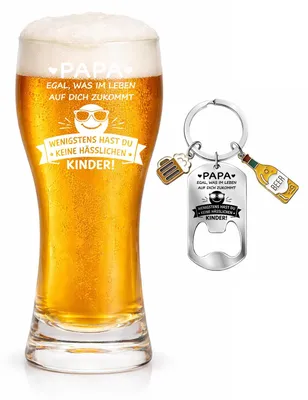 Produktbild von Bierglas – Mit Schlüsselanhänger – Für Getränke – 470 ml