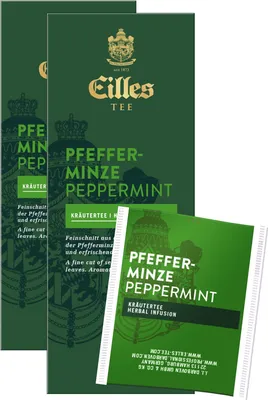 Produktbild von EILLES TEE Teebeutel Pfefferminze, Sparpack mit 2x25er Box