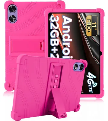 Obrázek produktu pro Tableta Pouzdro pro Doogee Tab G6+ 11,0", nárazuvzdorné měkké silikonové ochranné pouzdro se stojánkem Růžová