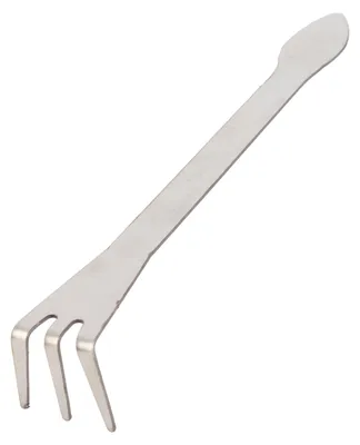 Zdjęcie produktu dla Grabie do korzeni ze stali nierdzewnej z 3 zębami do rozluźniania gleby Narzędzia do drzewek bonsai z ergonomicznym uchwytem