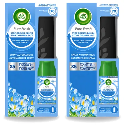 Imagen del producto de 2 unidades de kit de inicio Air Wick Freshmatic - Brisa de primavera - 250 ml - Paquete económico