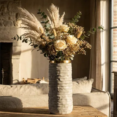 Produktbild von Fasimo - Vase, Beige, Natürliche Oberfläche
