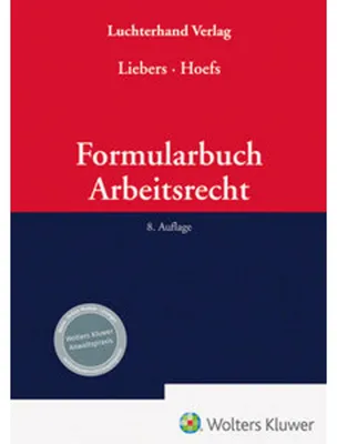 Produktbild von Formularbuch Arbeitsrecht