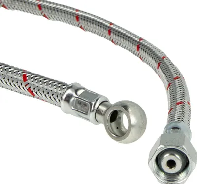 Produktbild von tecuro Universal - Ölschlauch mit Ringanschluss Ø 12 mm (innen) x 3/8 Zoll ÜWM x 1000 mm - konisch dichtend