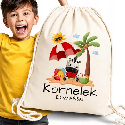 Produktbild von StyLoveGifts Zebrana Kindergartentasche mit Namensdruck