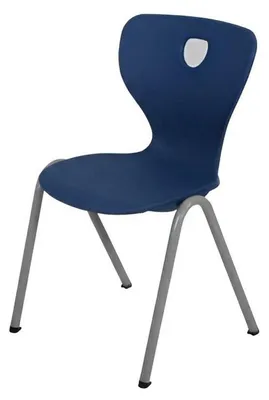 Zdjęcie produktu dla Zestaw szkolny nowoczesny, ergonomiczny, brązowy stół szkolny, niebieskie krzesło, stół pojedynczy