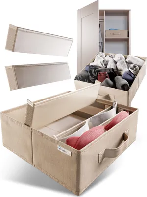Produktbild von Aufbewahrungsboxen für Wäsche Schubladen Schrank Organizer 2er Set