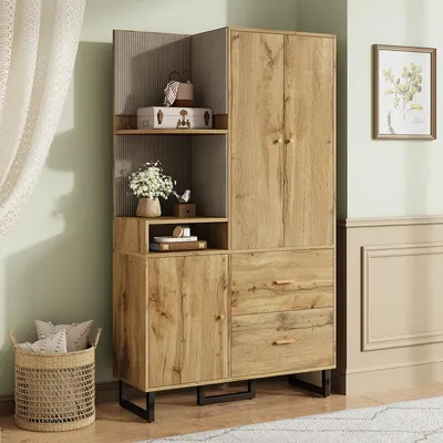 Produktbild von Flurgarderobe mit Gepolsterten Paneelen und Schuhschrank Kompaktgarderoben 110x186x38 cm