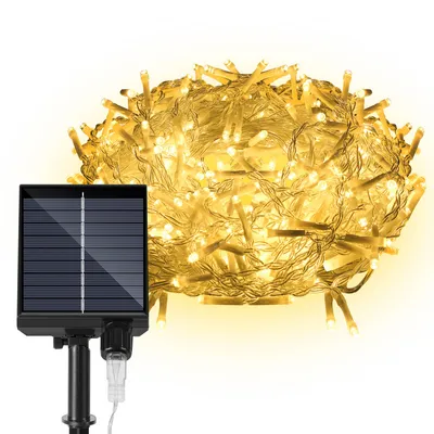 Obrázok produktu pre Jopassy 15M 600LEDs solárne rozprávkové svetlá vonkajšie LED rozprávkové svetlá LED rozprávkové svetlá vianočné svetlá IP44 vodotesné teplé biele