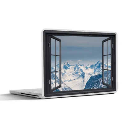 Produktbild von MuchoWow® Laptop Aufkleber Sticker Cover Aussicht - Berg - Landschaft 40x30 cm - Laptop Dekoration - Selbstklebend