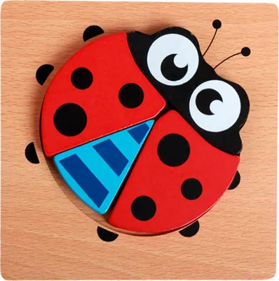 Zdjęcie produktu dla 3d Drewniane Puzzle Nauka wczesnych zabawek edukacyjnych dla dzieci Biedronka dla dzieci