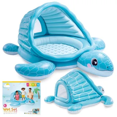 Immagine prodotto di Piscina gonfiabile a forma di tartaruga con tetto – 218 x 206 x 97 cm