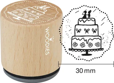 Produktbild von COLOP Motiv-Stempel Woodies "Hochzeitstorte"