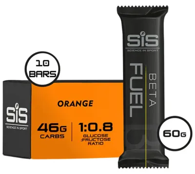 Zdjęcie produktu dla Science in Sport Beta Fuel Energy Chew Bar, pomarańczowy, 10 sztuk x 60 g