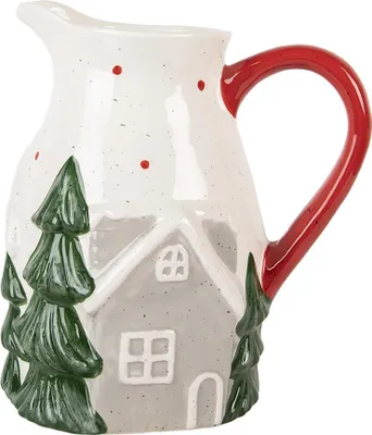 Zdjęcie produktu dla Clayre & Eef Dzbanek dekoracyjny 19x14x20 cm Ceramika beżowa
