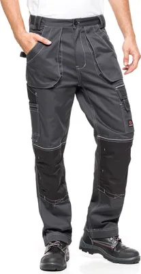 Produktbild von Arbeitshose mit Taillenumfang 56 Männerhose HELIOS Hose grau -schwarz Größe 56 (103-108)