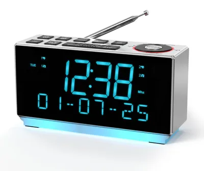 Productafbeelding van Radio-wekker DAB+ en FM met Bluetooth, 40 voorinstellingen, dubbele wekker