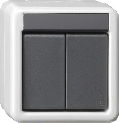 Produktbild von GIRA KNX Taster BA 2fach grau AP 2Punkt 516230 (516230)