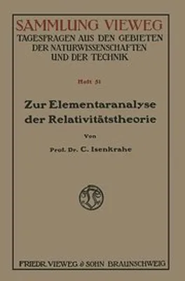 Produktbild von Zur Elementaranalyse der Relativitätstheorie