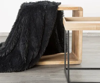 Produktbild von Flauschige Decke Tifany 1 150x200 cm schwarz