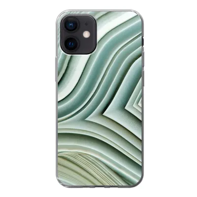 Produktbild von MuchoWow® Handyhülle Schutzhülle Hülle für iPhone 12 Naturstein - Abstrakt - Grau Silikon Softcase Handy Hülle - Schutzhülle