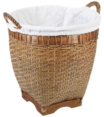 Produktbild von Rattan Wäschekorb Lea mit Henkel, Größe:3er Set