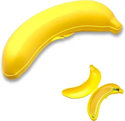 Produktbild von Famanu Bananenbox BPA-frei – Kompakte Aufbewahrung 23 cm – Ideal für Lunch, Schule oder Büro