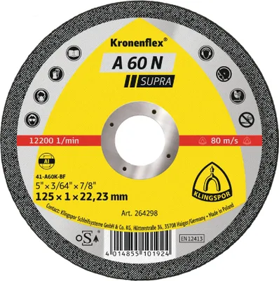 Produktbild von Klingspor A 60 N Trennscheiben, 115 x 1 x 22,23 mm gerade 25 Stk