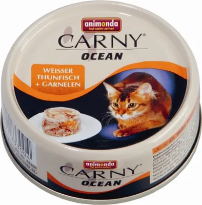 Produktbild von Animonda Carny Adult Ocean Weißer Thunfisch & Garnelen 80gx12